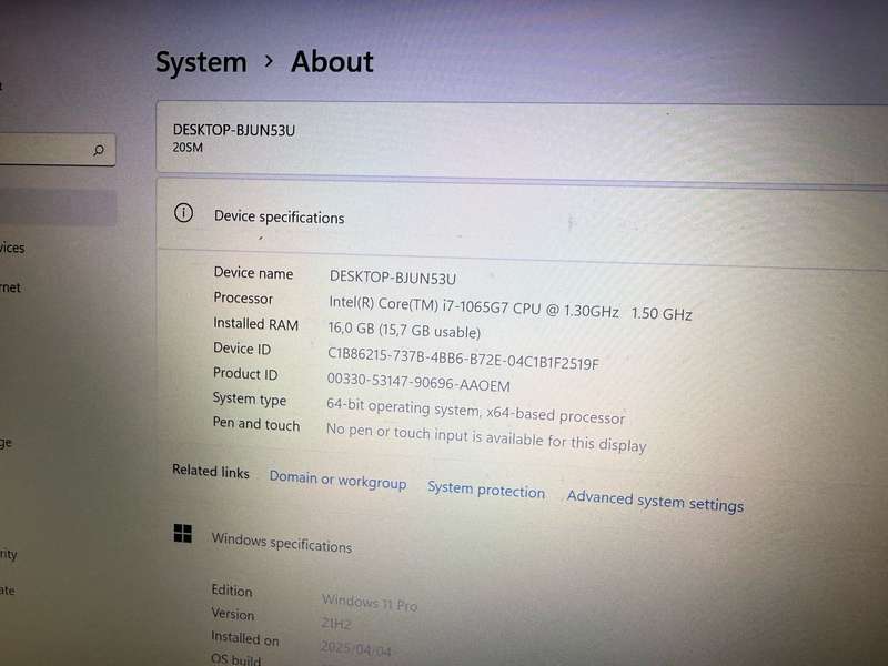 Lenovo Thinkbook 15-Iml  Core i7-10510U 15.6 Fhd  16GB RAM  512gb ssd