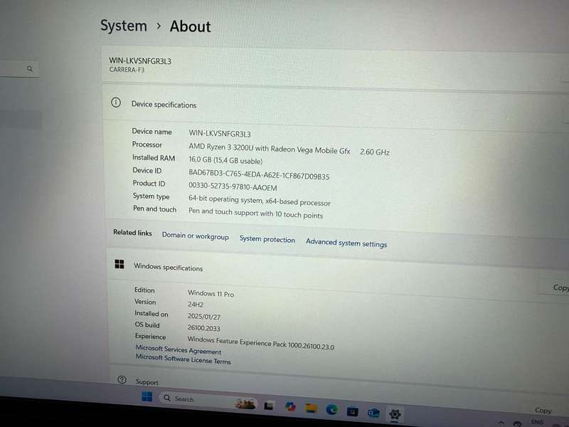 Packard Bell  Flex 3  AMD Ryzen 3  15.6" FHD Touch  16GB RAM  512GB SSD 2-in-1 Laptop New Condition