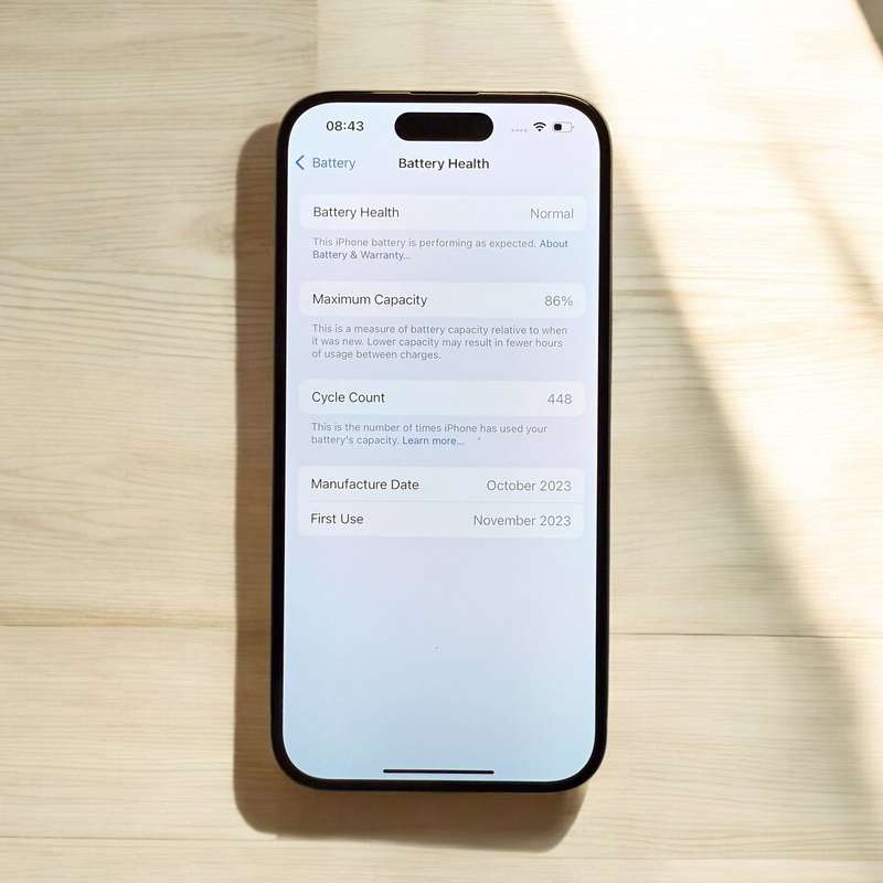 I Phone 15 128gb 86% batt health
