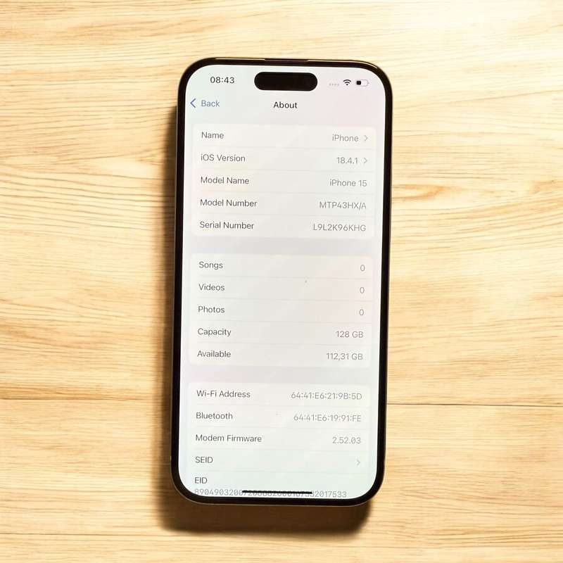 I Phone 15 128gb 86% batt health