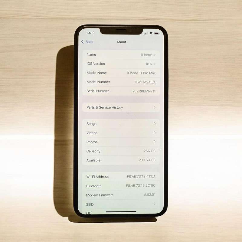 I Phone  11 Pro Max 256Gb 78% Batt  Health  Mint Condition