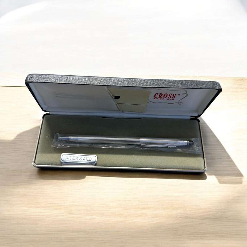 Cross Ballpoint Pen silver plated new