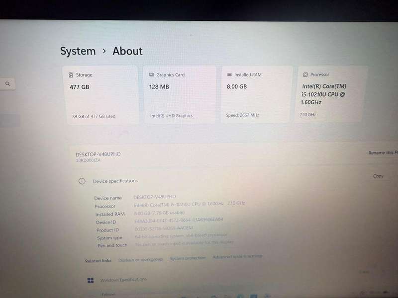 Lenovo Thinkpad E15 | 10th Gen i5, 8GB RAM, 512GB SSD, UHD Graphics, FHD