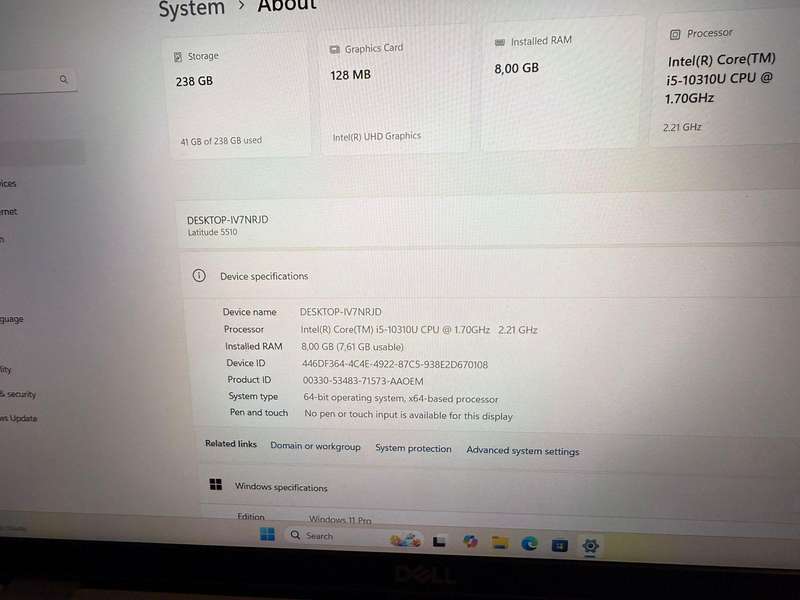 Dell Latitude 5510, 10th Gen