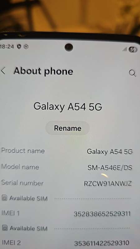 Samsung A54 5G Dual Sim  8gb ram 256G memory