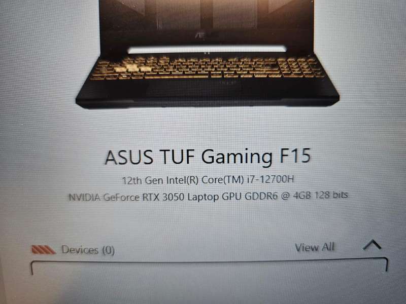 ASUS TUF F15 Gaming Laptop