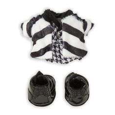 Disney nuiMOs Outfit  Cruella Inspired Faux Fur Coat with Dress and Black Boots