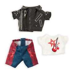 Disney nuiMOs Outfit  Cruella Inspired Faux Leather Jacket with Graphic T-Shirt and Pants