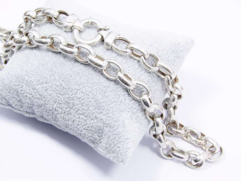 A Gorgeous Weighty Necklace With a Signoretti Clasp in Sterling Silver.