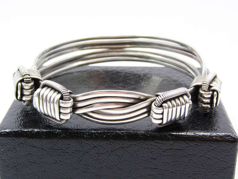 Stunning! Patrick Mavros Sterling Silver Elephant Hair Bangle