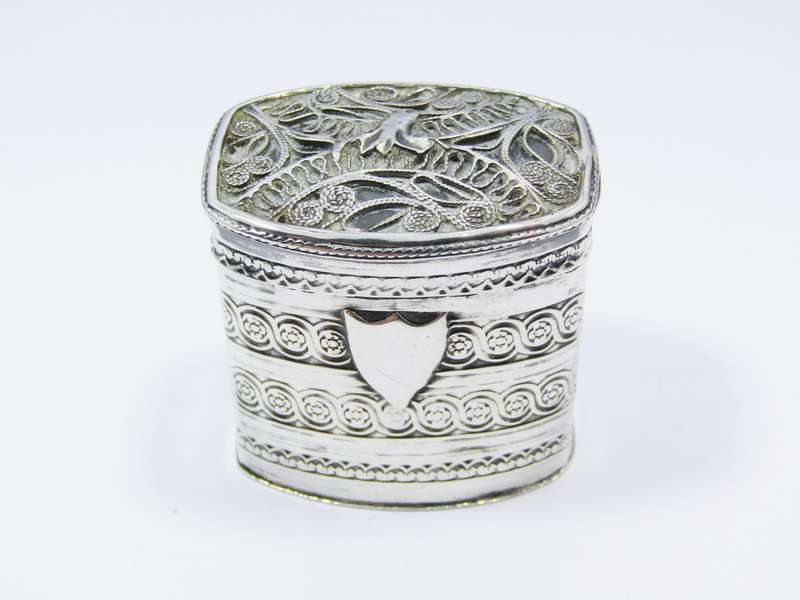 Rare Antique (c1863) Dutch Silver Miniature Box