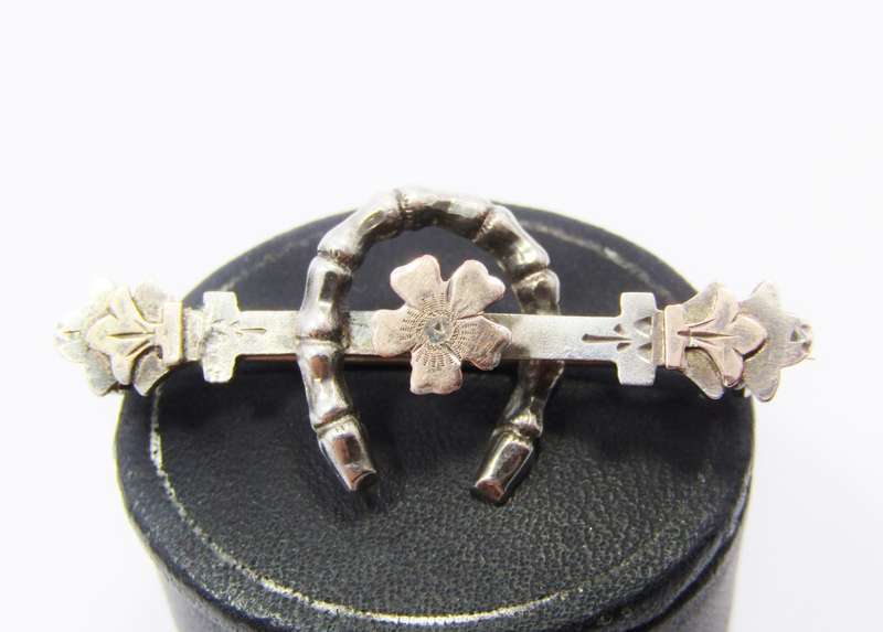 Beautiful Antique (c1910) Silver Sweetheart Brooch