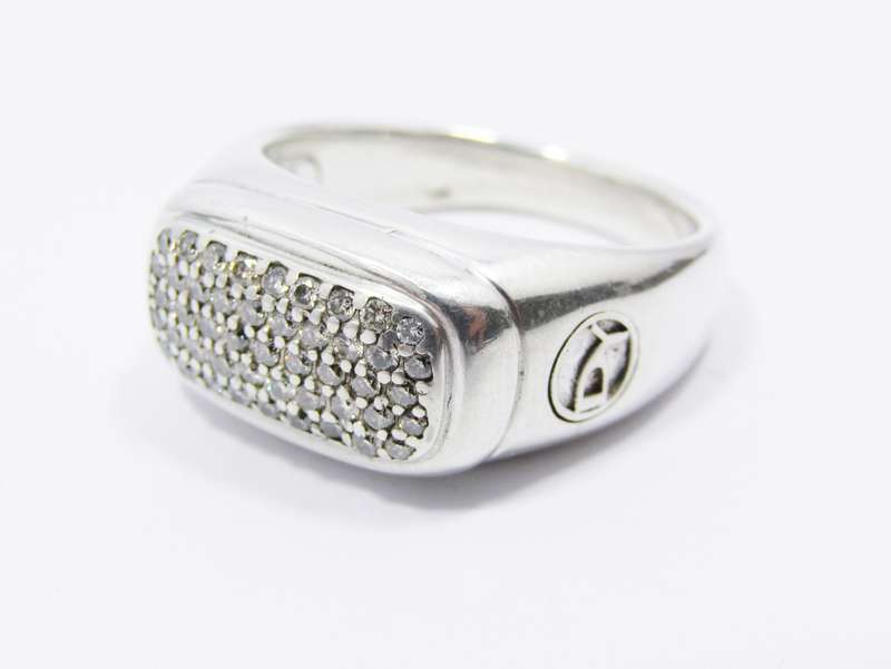 Stunning! David Yurman Diamond & Silver Ring