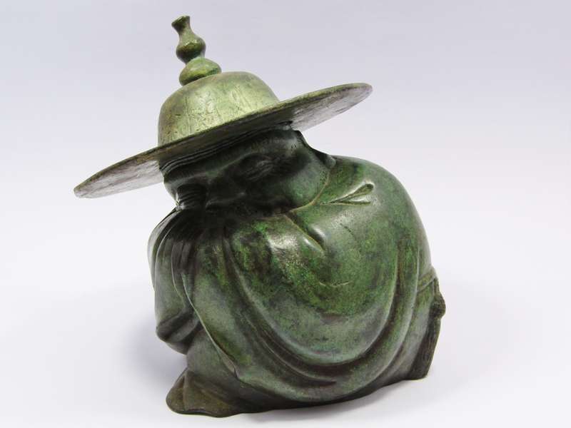 Lovely Oriental Figure in Patinated Bronze
