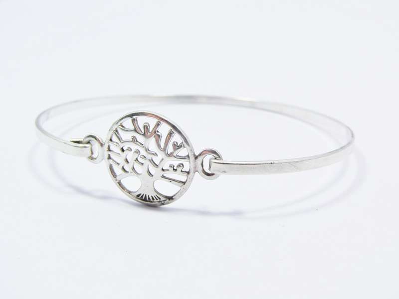 A Very Pretty Dainty Tree of Life Clip in Bangle in Sterling Silver