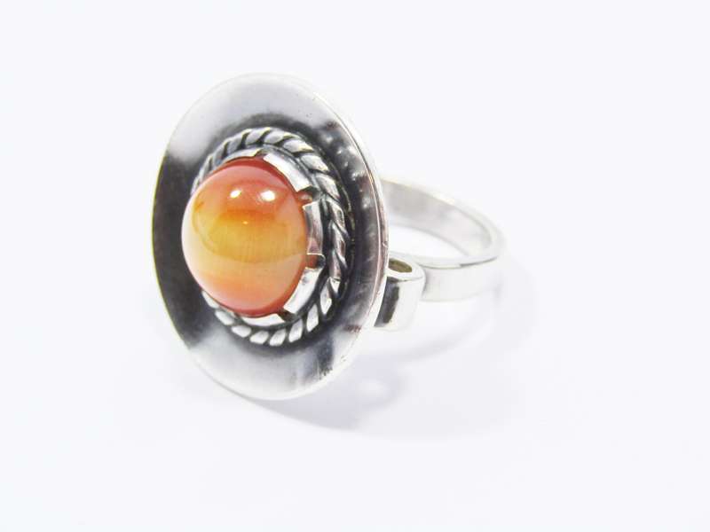 Stunning! Kurt Jobst (1905-1971) Silver & Cat's Eye Ring