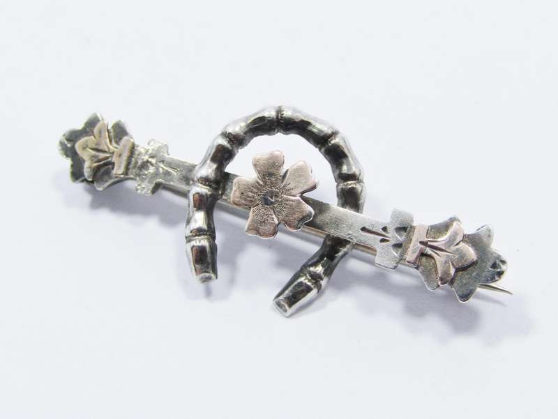 Beautiful Antique (c1910) Silver Sweetheart Brooch