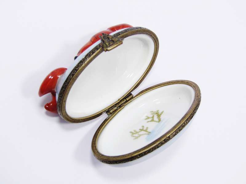 Limoges (France) Hand-Painted "Lobster" Trinket Box