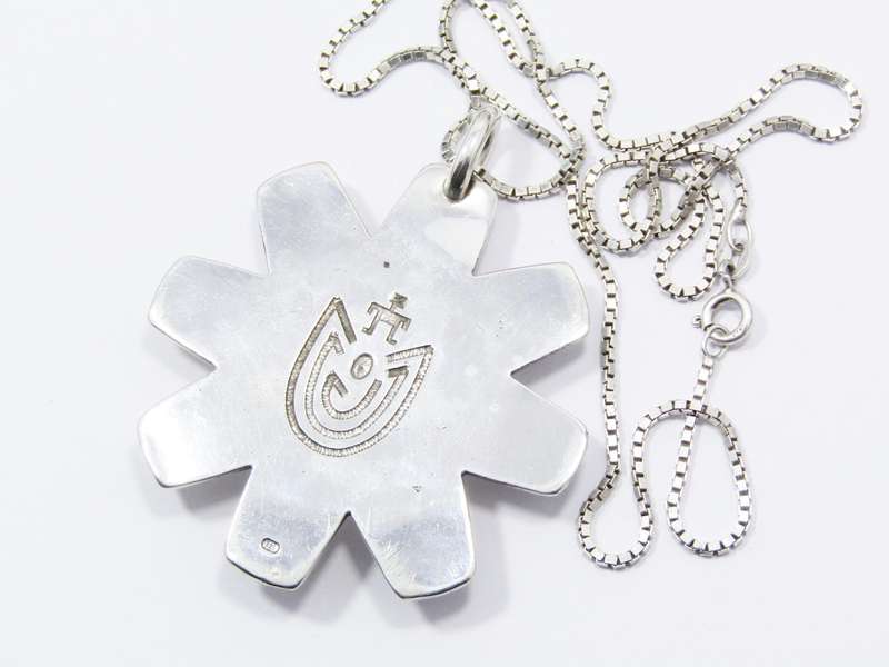 Rare Find! Southwest Native American Large Silver Pendant