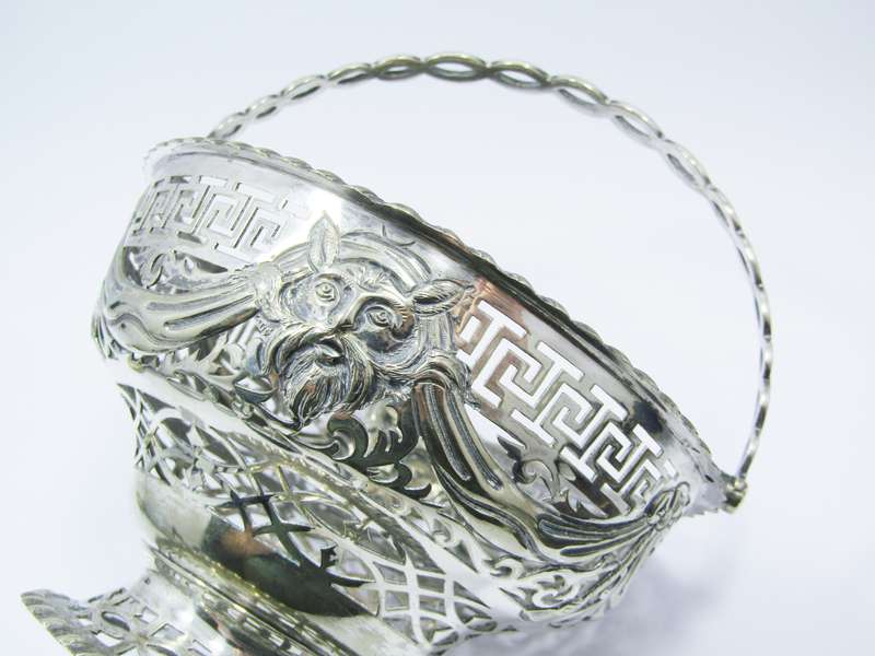 Antique Gothic Revival Silver-Plated Sweets Basket