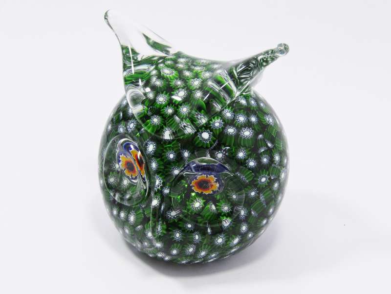 A Lovely Large Vintage Murano Millefiori Owl
