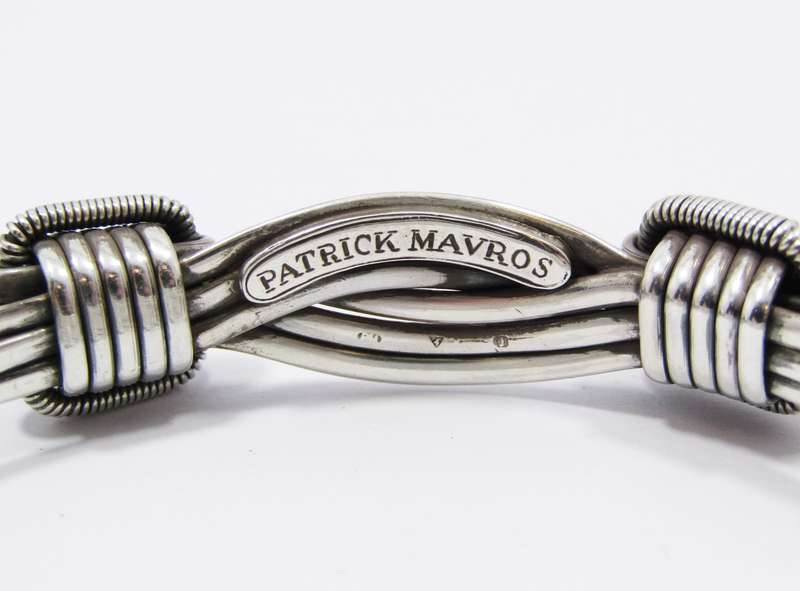 Stunning! Patrick Mavros Sterling Silver Elephant Hair Bangle