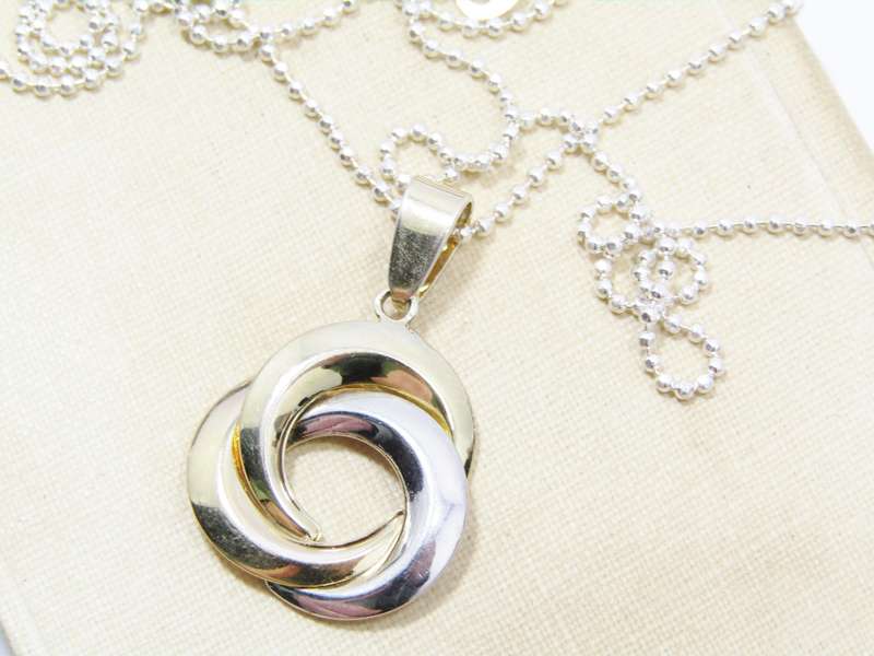 A Stunning Gold Gilt Over Sterling Silver Pendant on Chain
