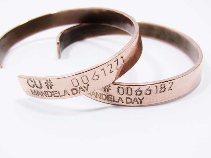 Limited Edition Nelson Mandela Copper Cuff Bangle
