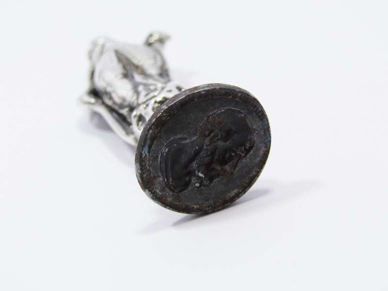 Rare Find! Antique (c1841) Dutch Solid Silver Wax Seal