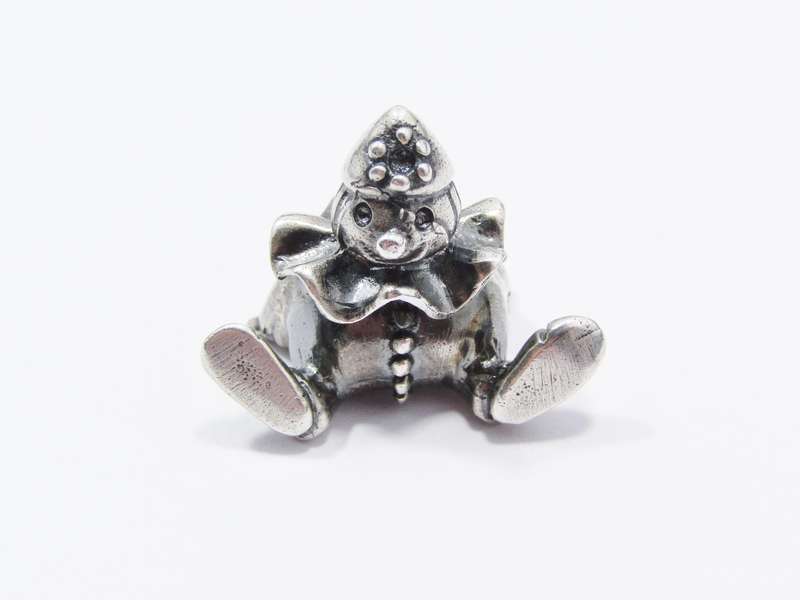 Quirky Miniature Sterling Silver Clown Figurine