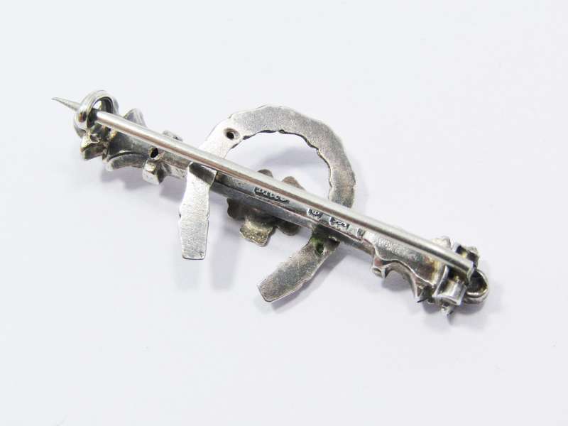 Beautiful Antique (c1910) Silver Sweetheart Brooch