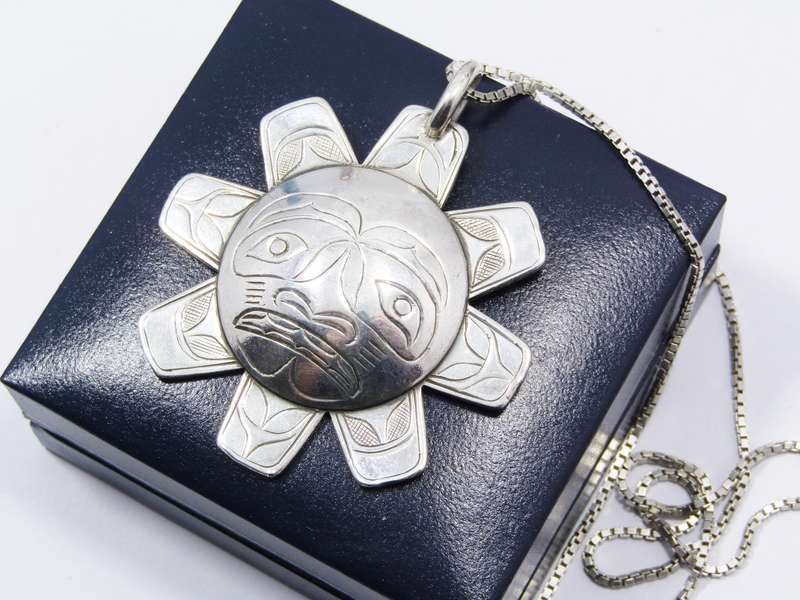 Rare Find! Southwest Native American Large Silver Pendant
