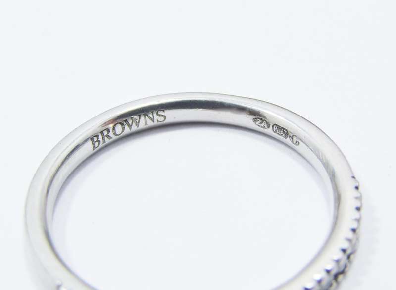 Beautiful! Browns Jewellers Platinum & Diamond Half-Eternity Band