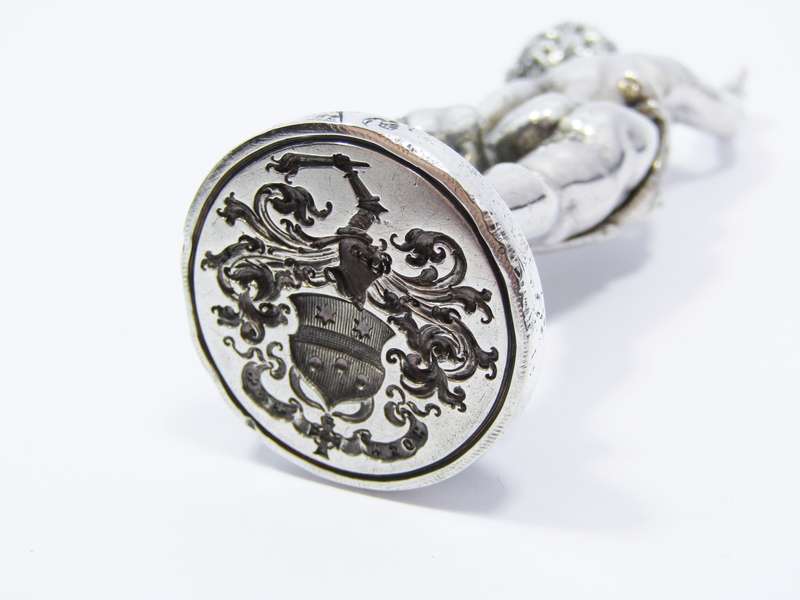 Rare Find! Antique (c1900) German 800 Solid Silver Wax Seal