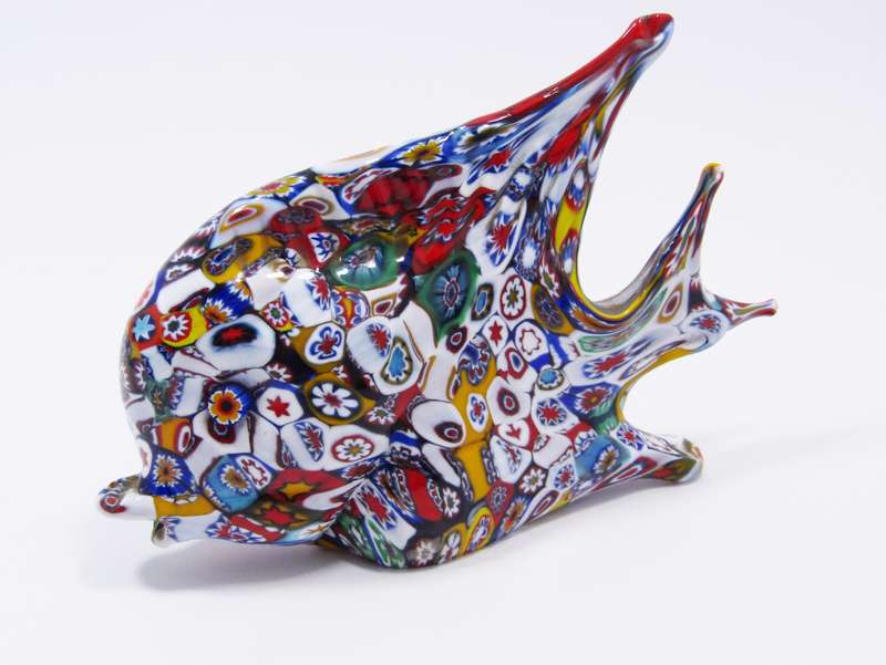 A Stunning Large Vintage Murano Millefiori Fish
