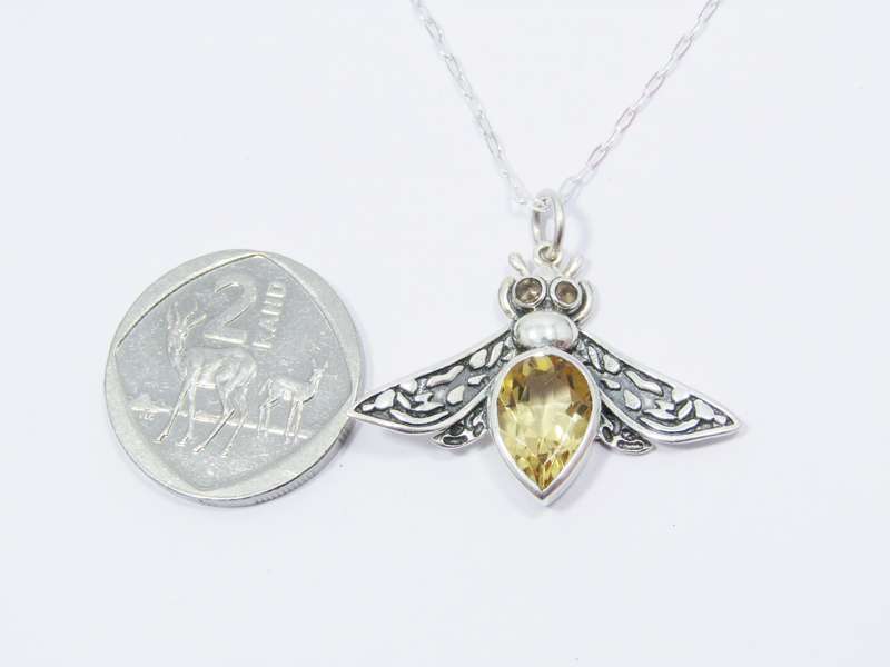A Gorgeous Detailed Bee Pendant On Chain in Sterling Silver