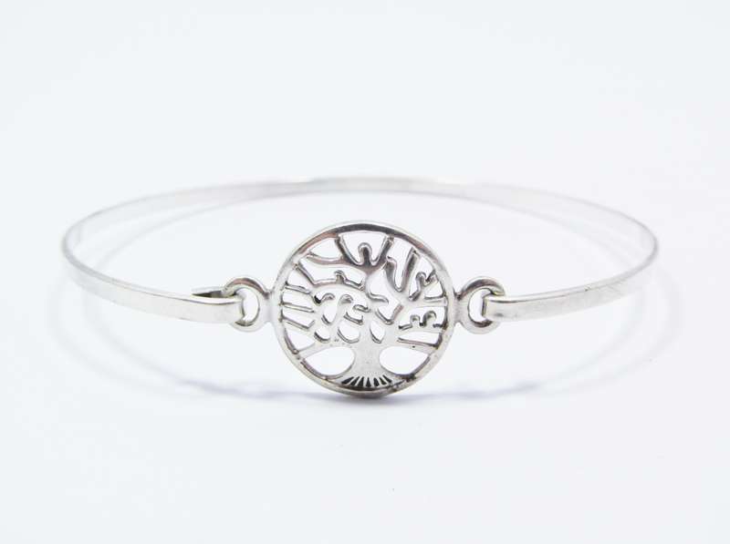 A Very Pretty Dainty Tree of Life Clip in Bangle in Sterling Silver
