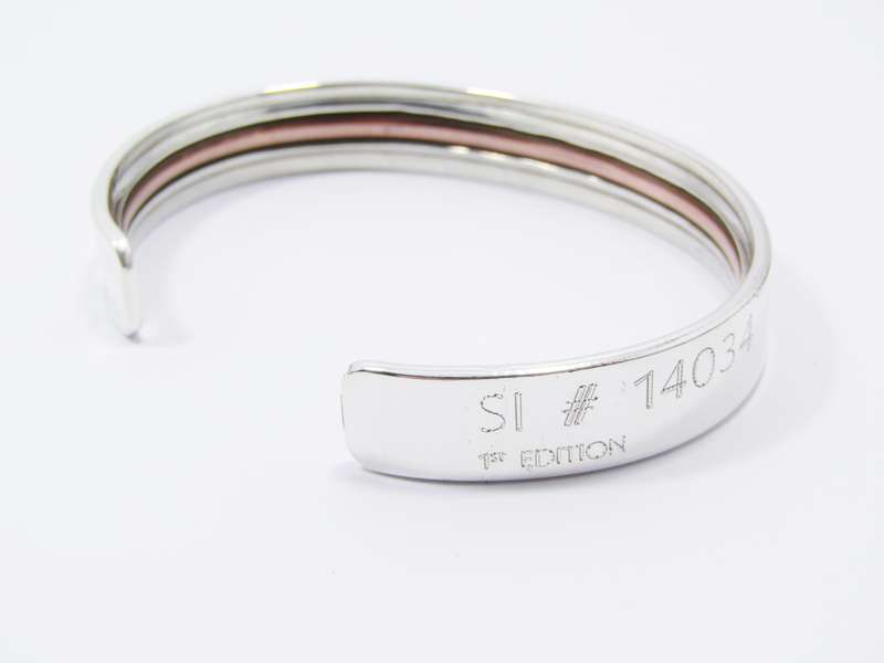 Stunning Nelson Mandela Original 46664 Cuff Bangle in Sterling Silver