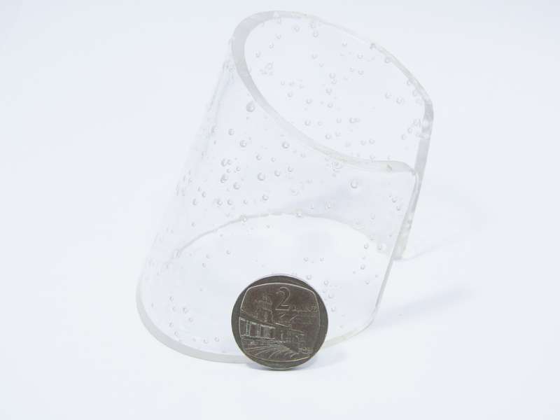 Quirky Acrylic with Bubbles Cuff Bangle