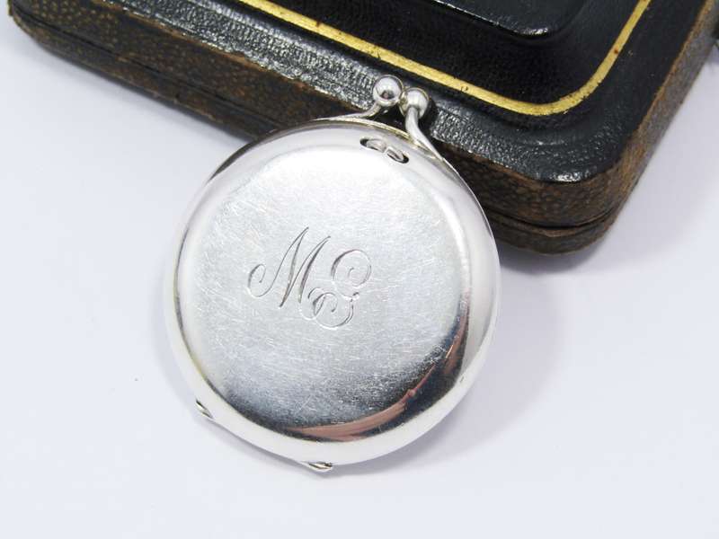 Antique (c1906) Hallmarked Silver Stamp Holder