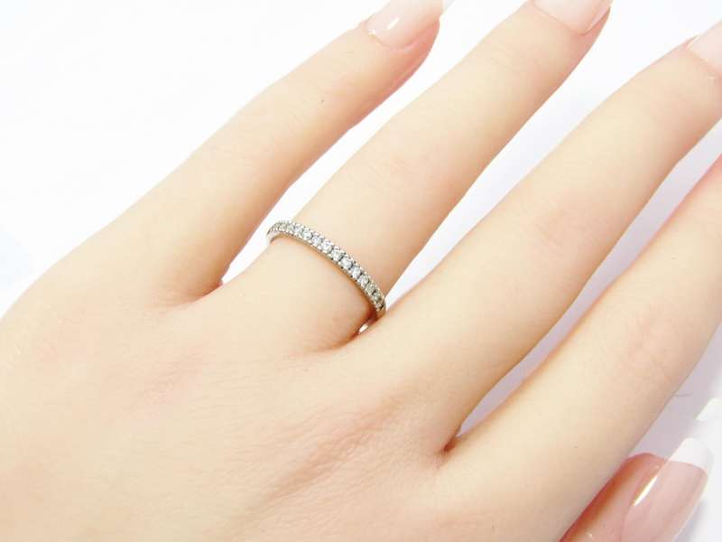 Beautiful! Browns Jewellers Platinum & Diamond Half-Eternity Band