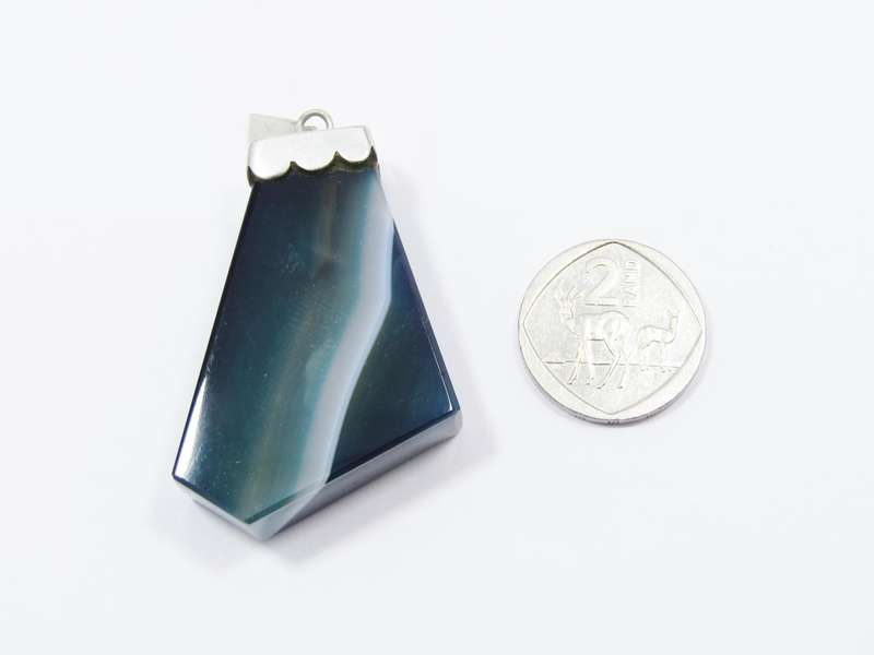 Lovely Chunky Agate Pendant in Sterling Silver.
