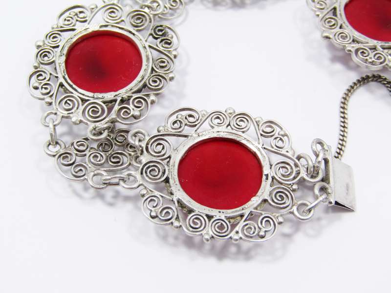 Gorgeous Chunky Micro Mosaic Bracelet in Silver