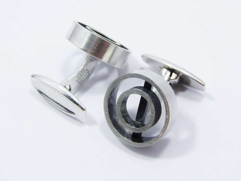 Pair of Danish Modernist Niels Erik From Silver Cufflinks