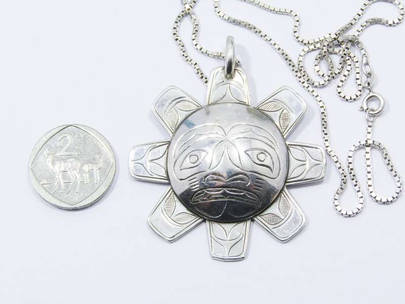 Rare Find! Southwest Native American Large Silver Pendant