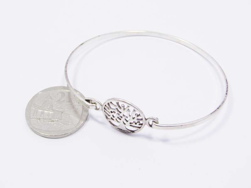 A Very Pretty Dainty Tree of Life Clip in Bangle in Sterling Silver