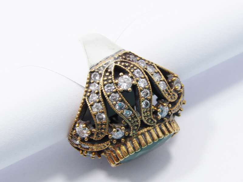 A Gorgeous Large Two Tone  Eastern Design in Copper Over Sterling Silver.