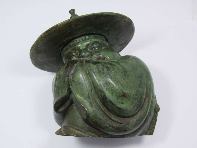 Lovely Oriental Figure in Patinated Bronze