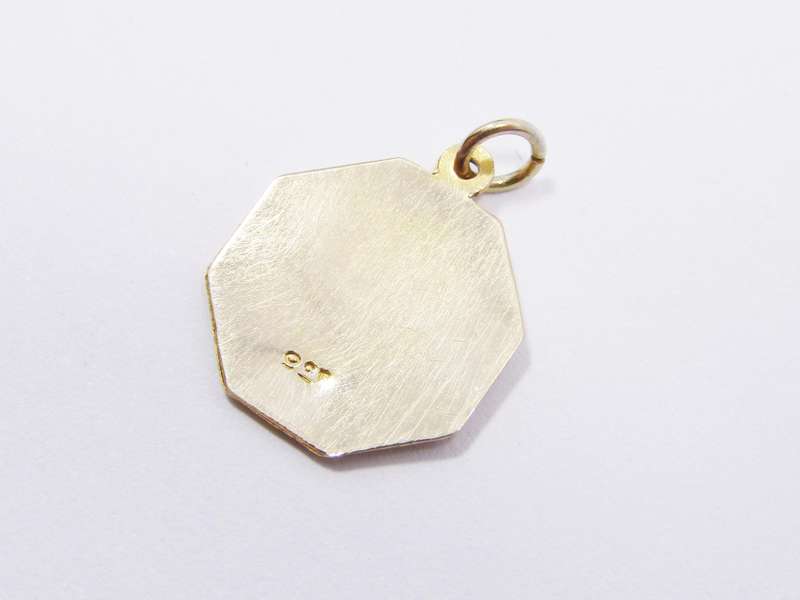 Lovely 9CT Yellow Gold Small St Christopher Pendant