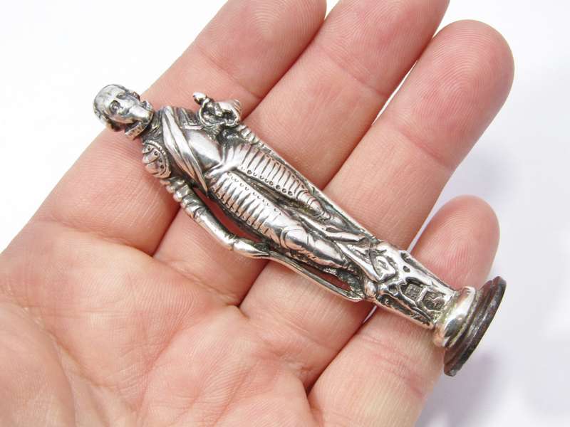 Rare Find! Antique (c1841) Dutch Solid Silver Wax Seal